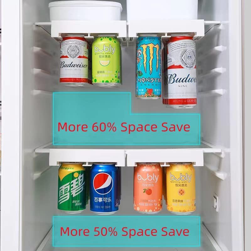 Hanging Soda Can Organizer For Refrigerator Adjustable Can Holder Dispenser