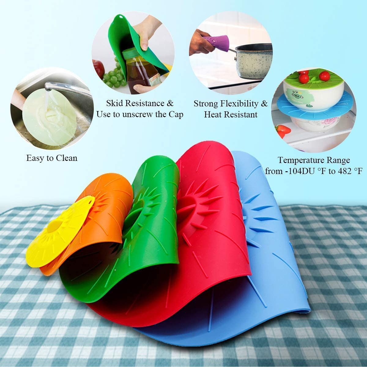 Food Silicone Cover Universal Silicone Lids For Bowl Reusable Stretch Lids