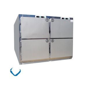 Four bodies morgue refrigerator four doors mortuary chamber cold storage with full stainless steel