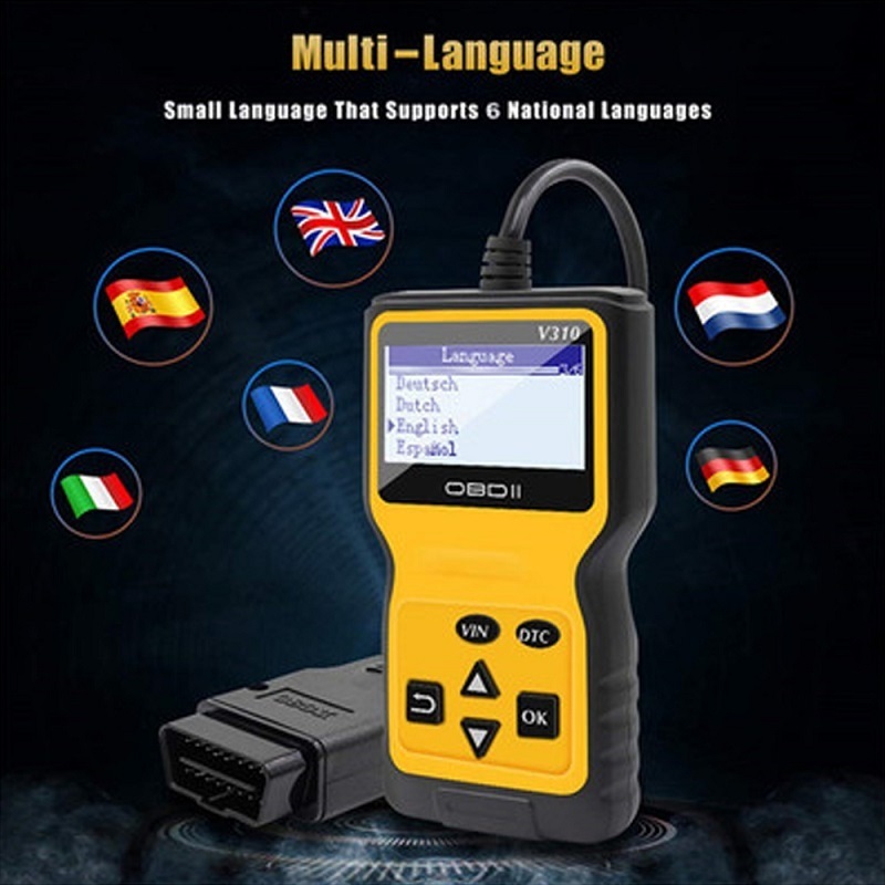 V310 Odb2 Portable Electric Universal Code Reader Engine Analyzer  elm 327 Scanner For Car Diagnostic Tool