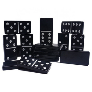 Acrylic Double 6 Jumbo Dominoes Set Midnight Sapphire