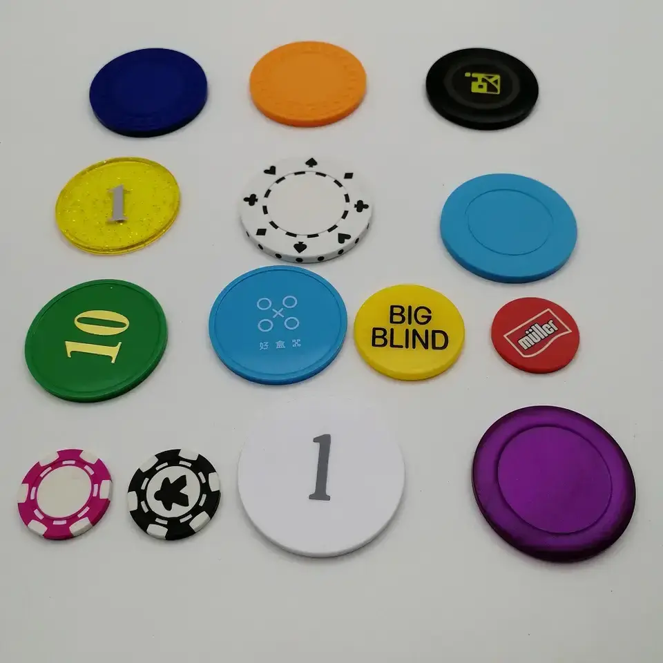 Wholesale Personalize Logo Ceramic ABS Clay Poker Chips set for Promotion Board game accessories