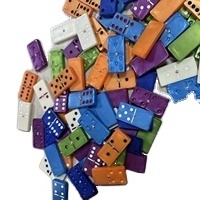 Acrylic Double 6 Jumbo Dominoes Set Midnight Sapphire