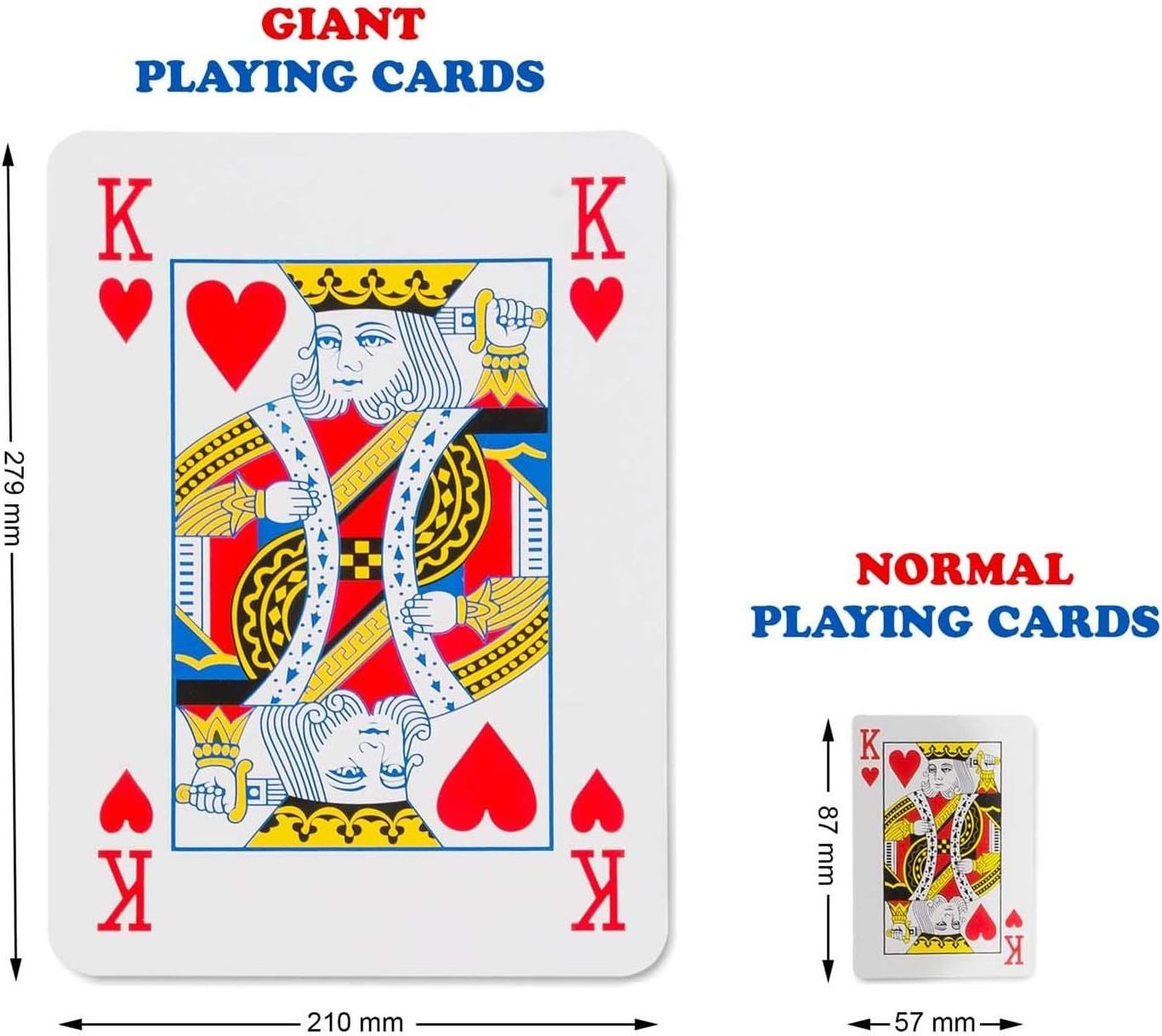 Customized Jumbo Poker Playing Cards in XXL - large size card deck with 52 cards