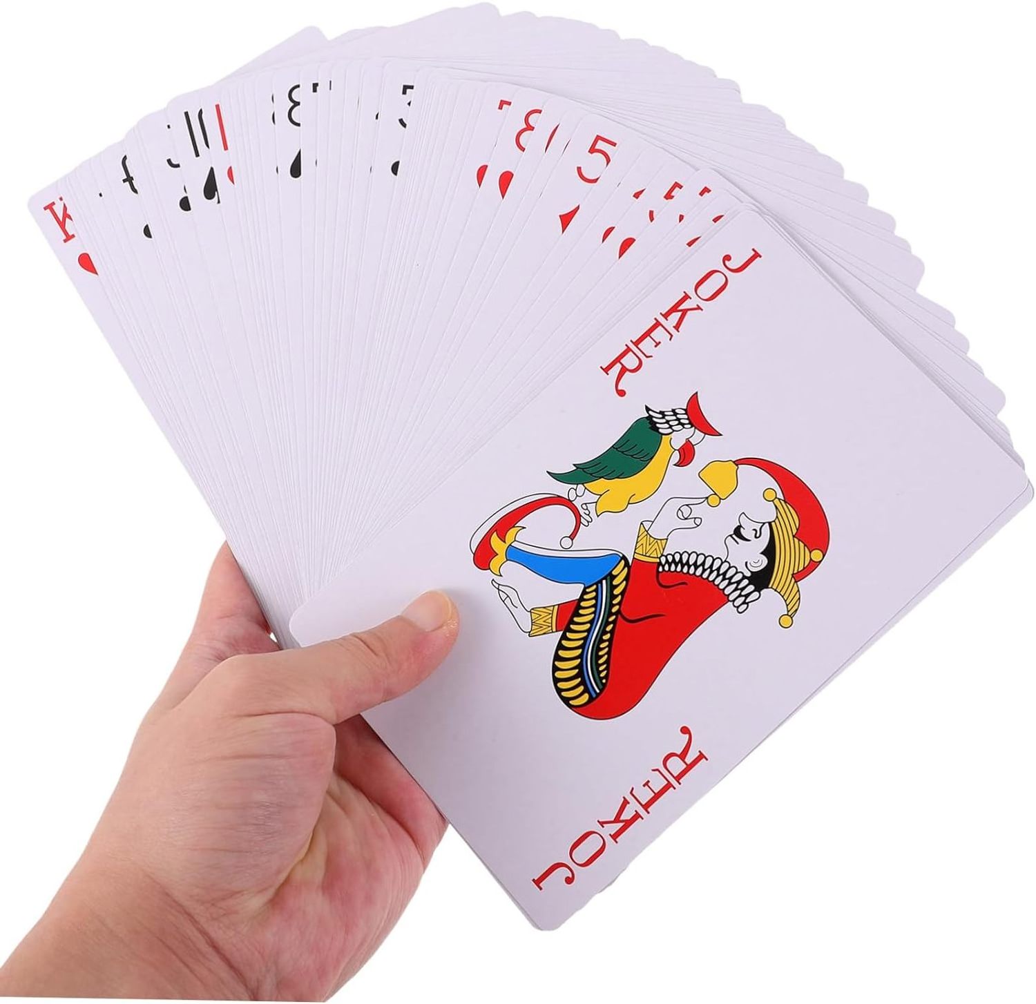 Eco-friendly Durable 54 Poker card Recyclable Luxury Custom Logo Paper Playing Cards Front And Back Jumbo Poker playing Cards