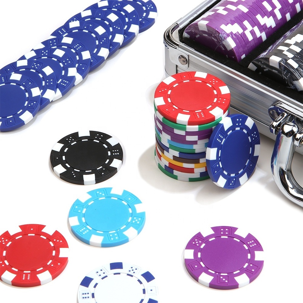 Custom Poker Chips Set 500 Chips Cards Dice Dealer Button Rolling Aluminum Case Professional Casino Supplies Kits Holders