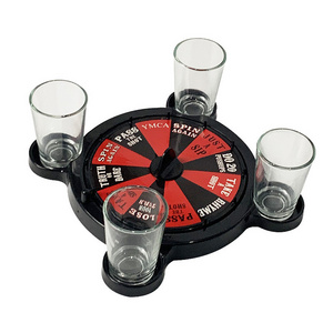 Roulette Shots Drinking Games Set Party Glass Shots Buzzed Game Casino Night Party 4 Players for Adults