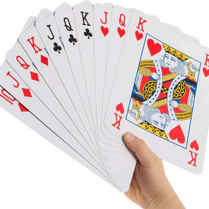 Customized Jumbo Poker Playing Cards in XXL - large size card deck with 52 cards