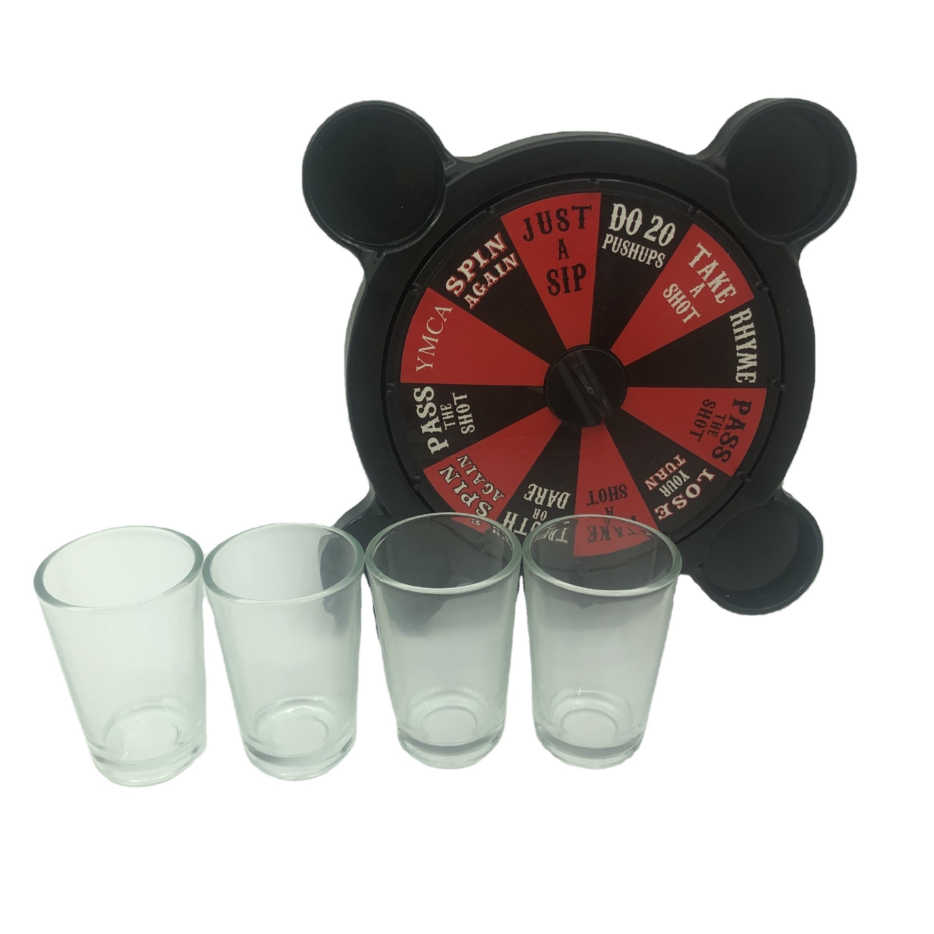 Roulette Shots Drinking Games Set Party Glass Shots Buzzed Game Casino Night Party 4 Players for Adults