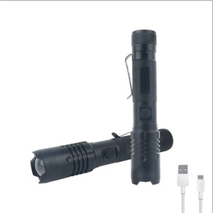 Self Defence Usb Rechargeable Mini Led Torch Flash Light, Powerful T6 Best Flashlight Aluminum Tactical Led Flashlights