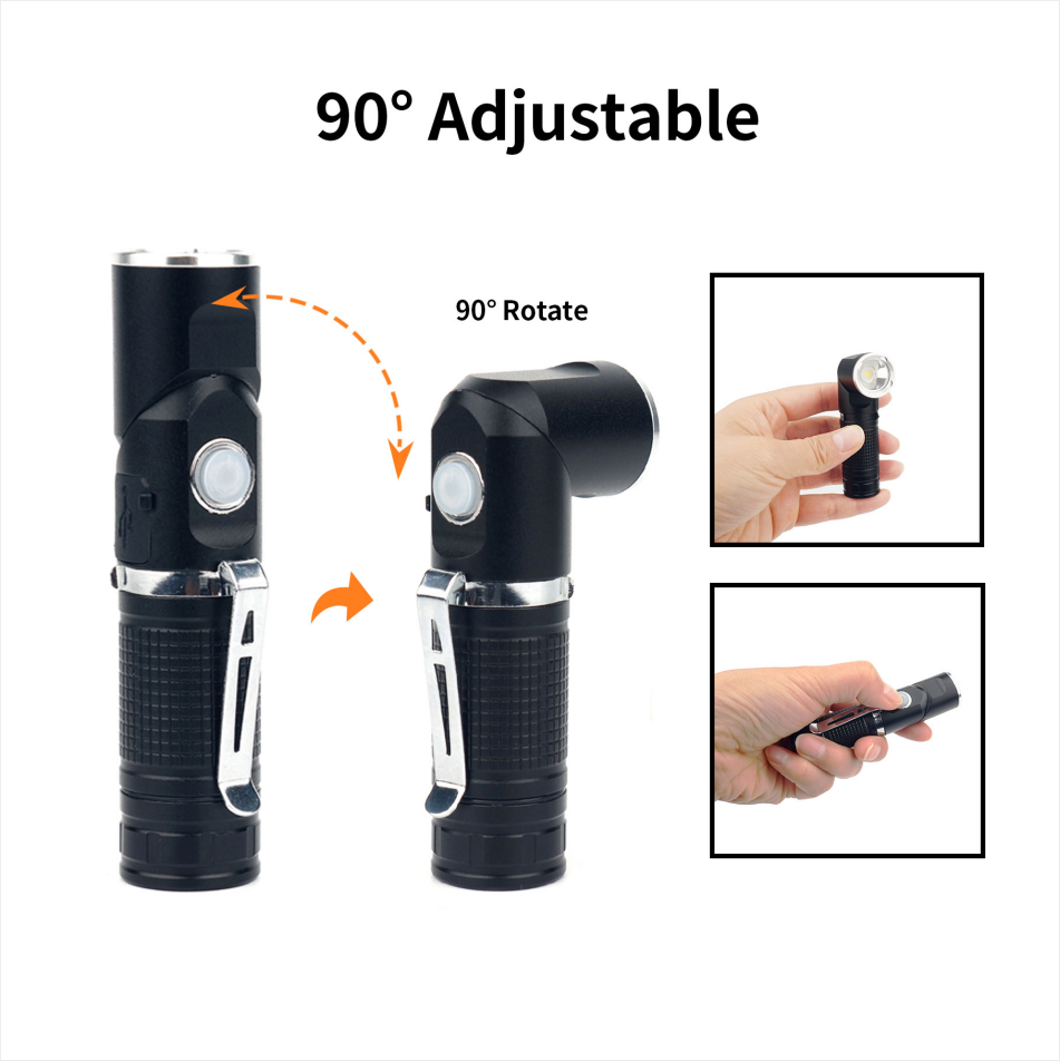 Multifunction Camping High Lumen Mini Flashlight Waterproof Aluminium Flashlight Led Rechargeable Torch Portable Flash Light