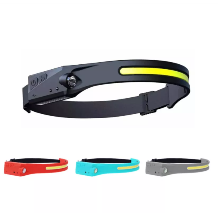 LED Inductions COB LED Headlamp Headlight Rechargeable Silicone Sensor Head Light for Hiking Climbing