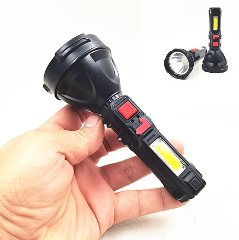 led flashlight strong light usb charging long range flashlight mini portable flood spotlight dual-use emergency lamp