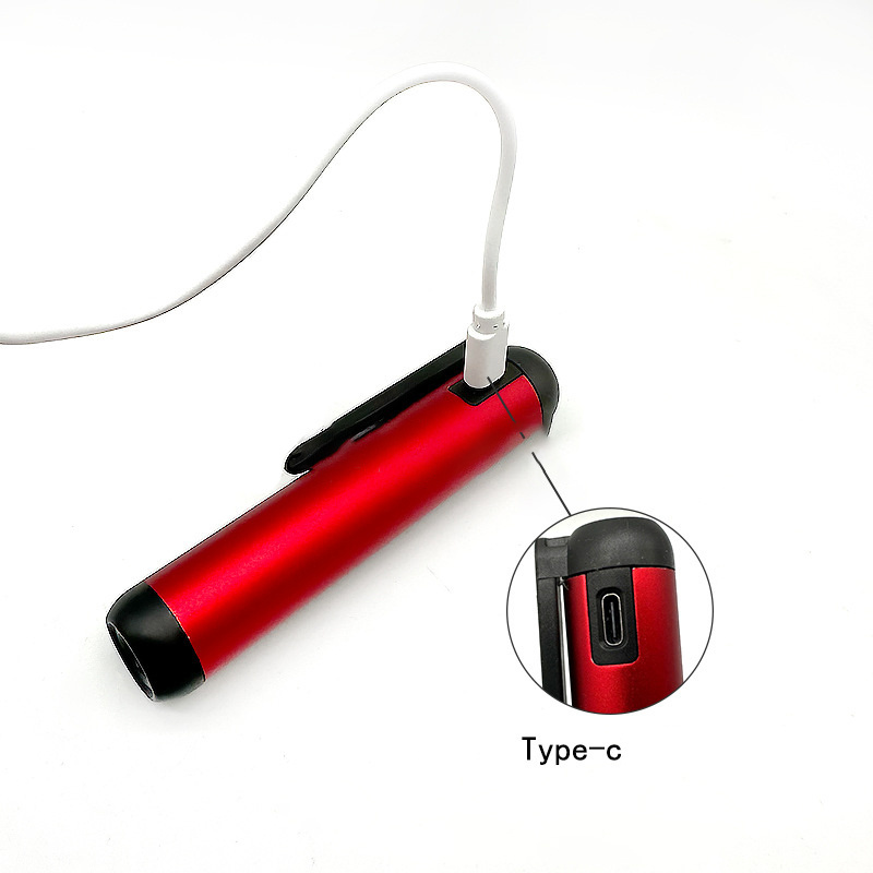 2023 New Flashlight Mini Strong Light Mini with COB Side Lights USB Charging Portable Flashlight