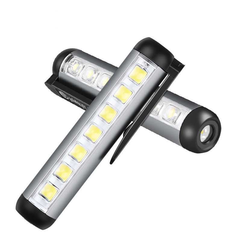 2023 New Flashlight Mini Strong Light Mini with COB Side Lights USB Charging Portable Flashlight