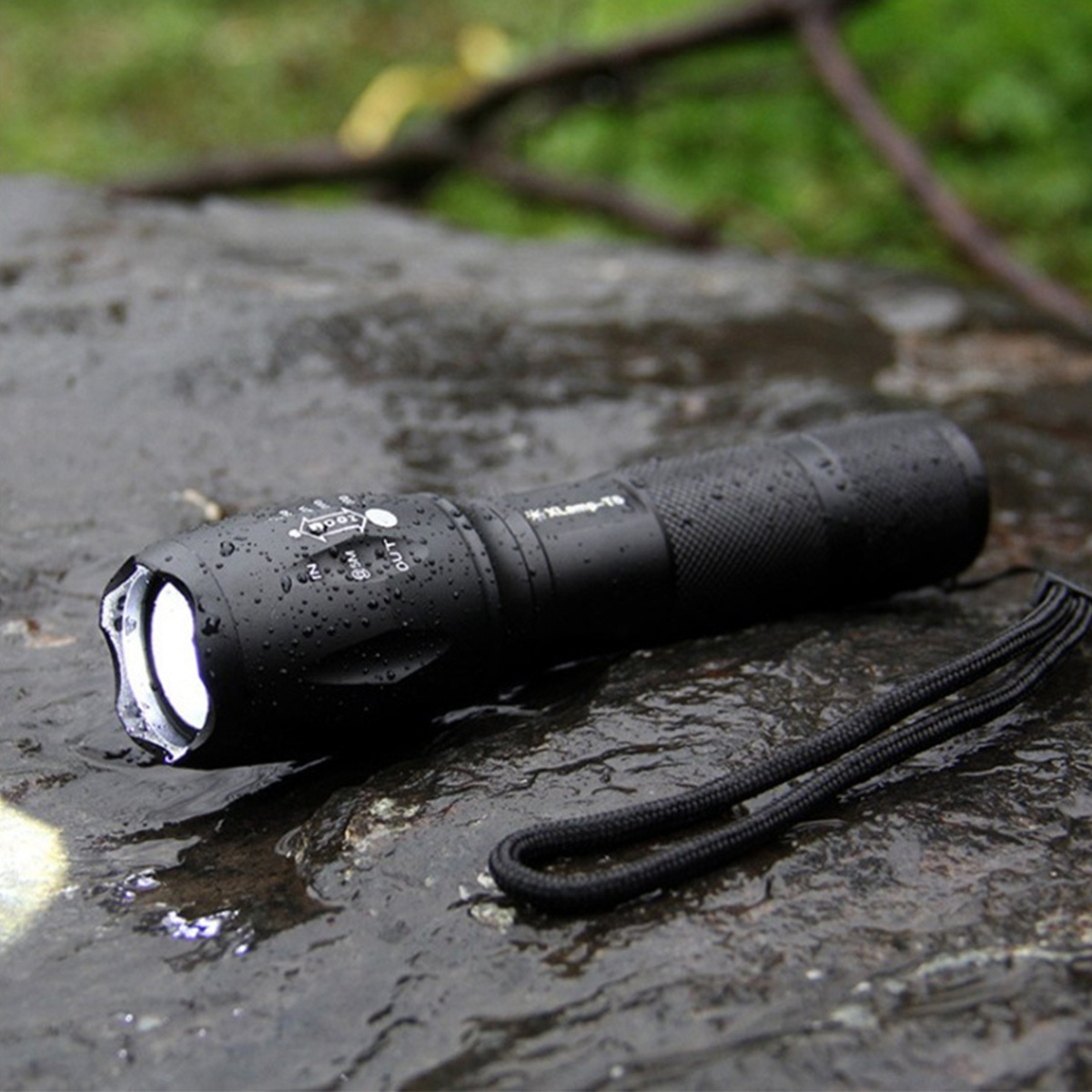 Strong  zoom mini flashlight, rechargeable, ultra bright, long-range LED waterproof searchlight