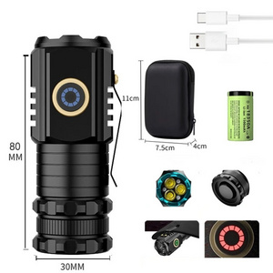 New Strong Light Long Range Flashlight Mini Portable LED Small Flashlight Outdoor Multifunctional Cap Lamp