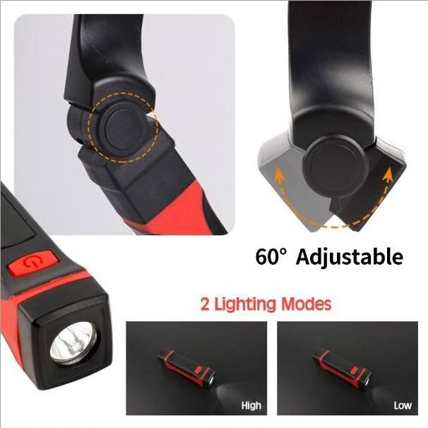 New detachable emergency AA/ Rechargeable magnet adjustable portable LED neck work light for automotive repair