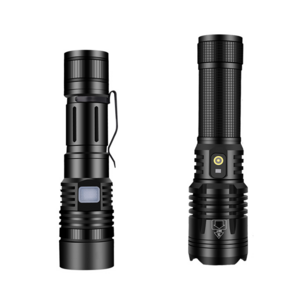 New P50 strong power flashlight USB charging model /3A telescopic zoom outdoor riding torch