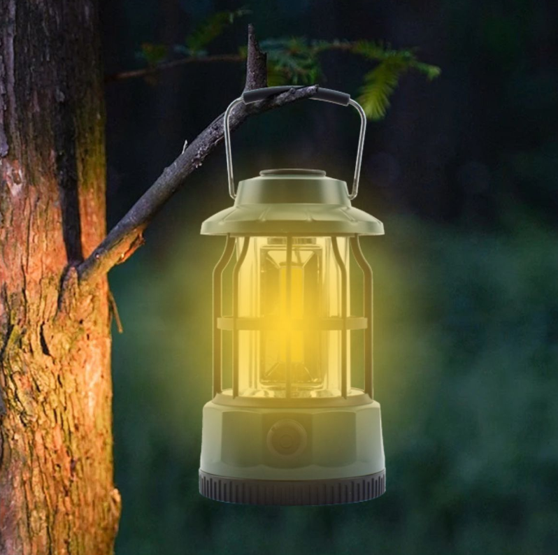 400 lumens usb rechargeable portable outdoor led light camping lantern 3*AA dry battery retro iron camping light