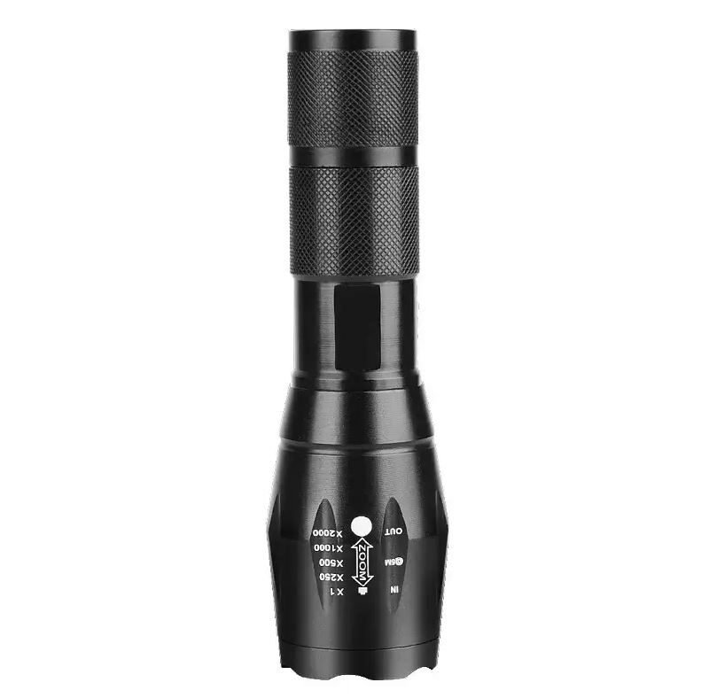 Aluminum alloy mini zoom multifunctional high brightness charging high lumen LED flashlight