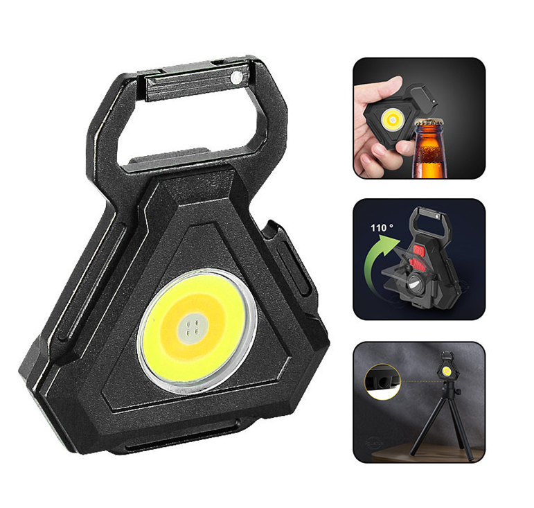 New multi-functional mini LED illuminated small flashlight keychain light strong light portable small work light