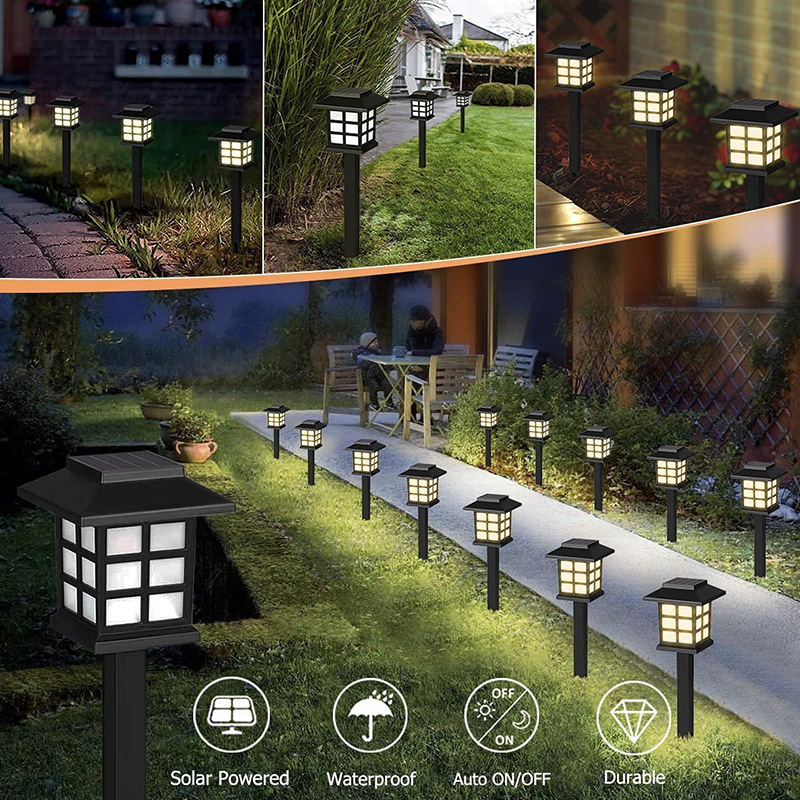 Solar Outdoor LED Lawn Small House Light Mini Solar Palace Light Courtyard Atmosphere Garden Light