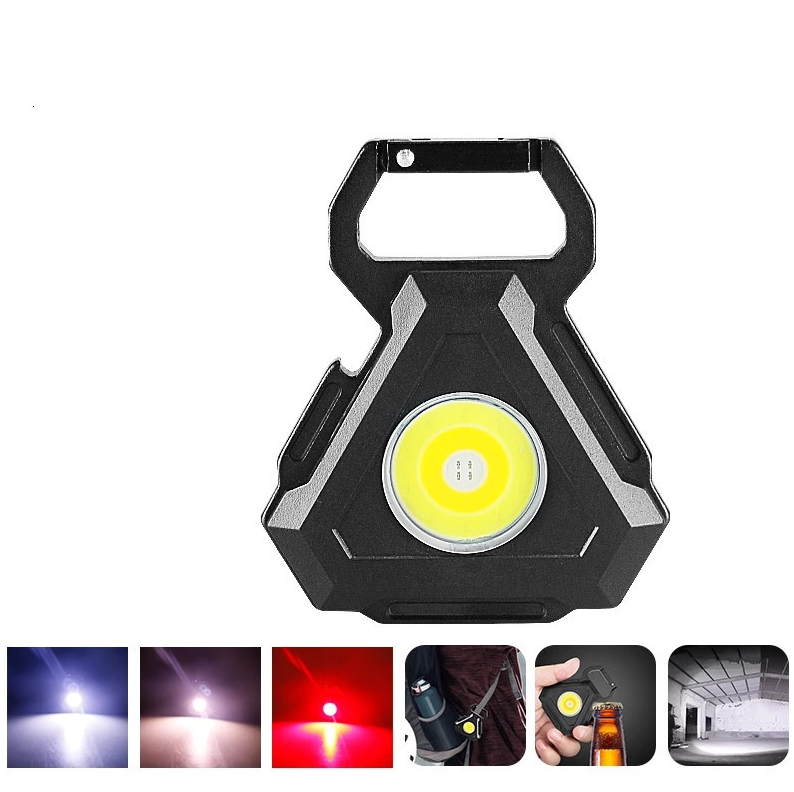 New multi-functional mini LED illuminated small flashlight keychain light strong light portable small work light