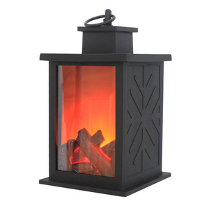 Simulated fireplace creative small decoration home soft decoration LED charcoal flame wind lamp