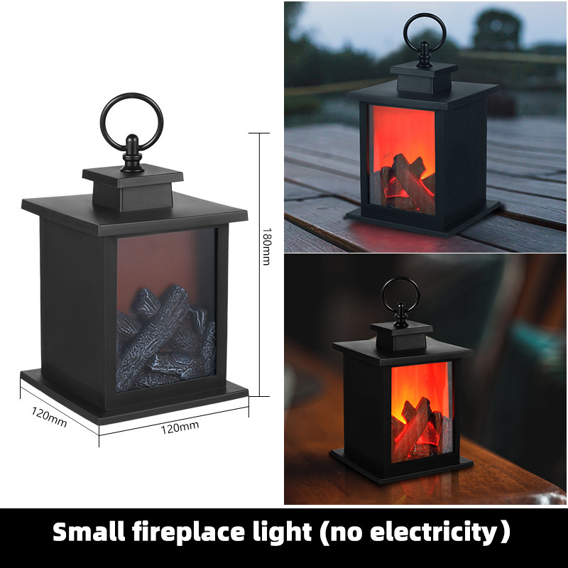 Simulated fireplace creative small decoration home soft decoration LED charcoal flame wind lamp