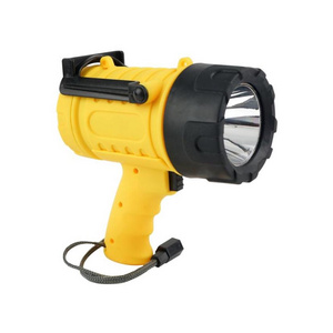 IP67 Waterproof Rechargeable Spotlight 1500Lumen Handy Flashlight with Adjustable Stand Work Light for Searching Boating Hunting