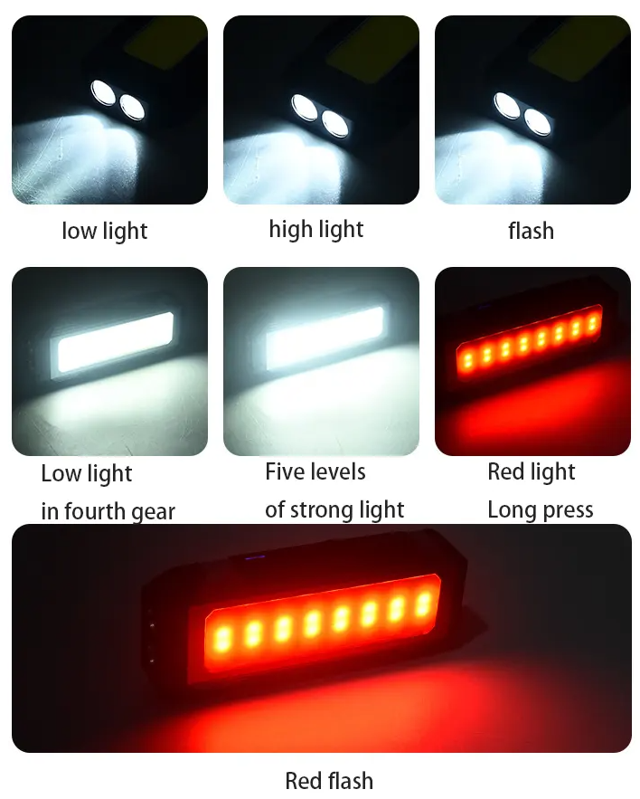 New LED working auto repair light USB charging repair light with magnet stand multi-functional COB strong light flashlight