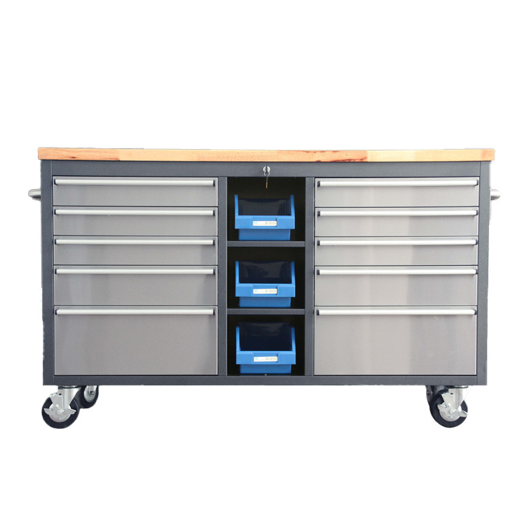 Factory Price 60 Inch Stainless Steel Rolling Tool Cabinet Chest Drawer Slides