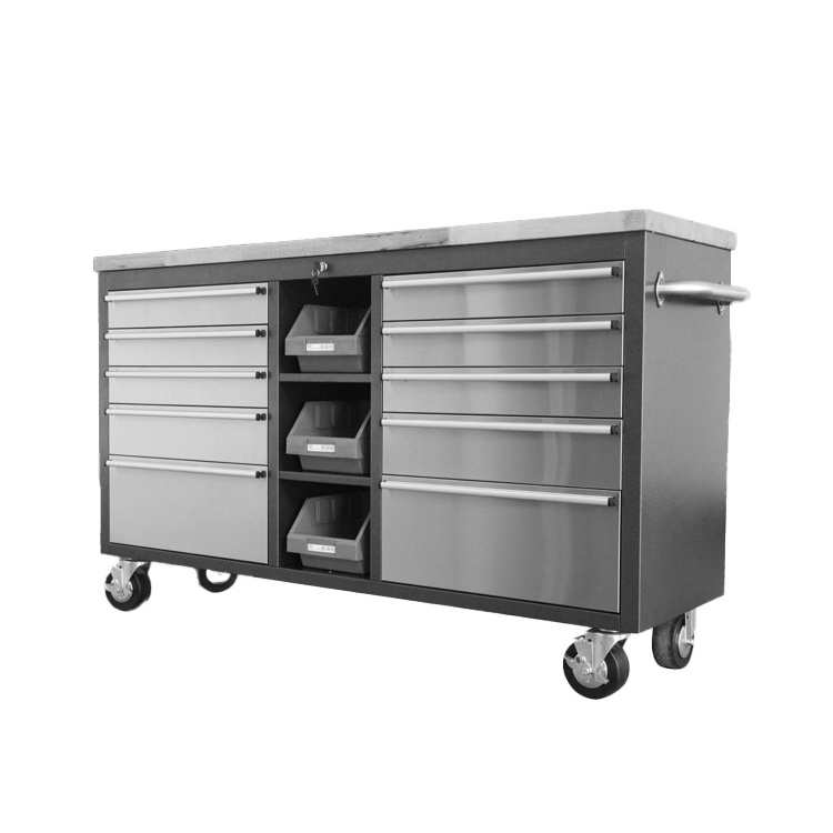 Factory Price 60 Inch Stainless Steel Rolling Tool Cabinet Chest Drawer Slides