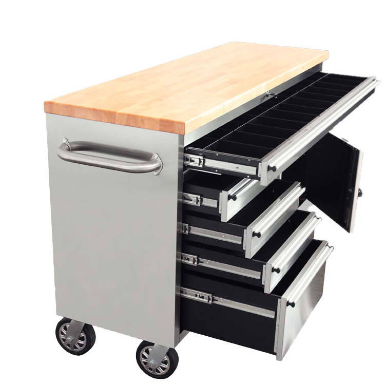 60inch  6 drawers stainless workshop drawer metal rolling tool cabinet tool box