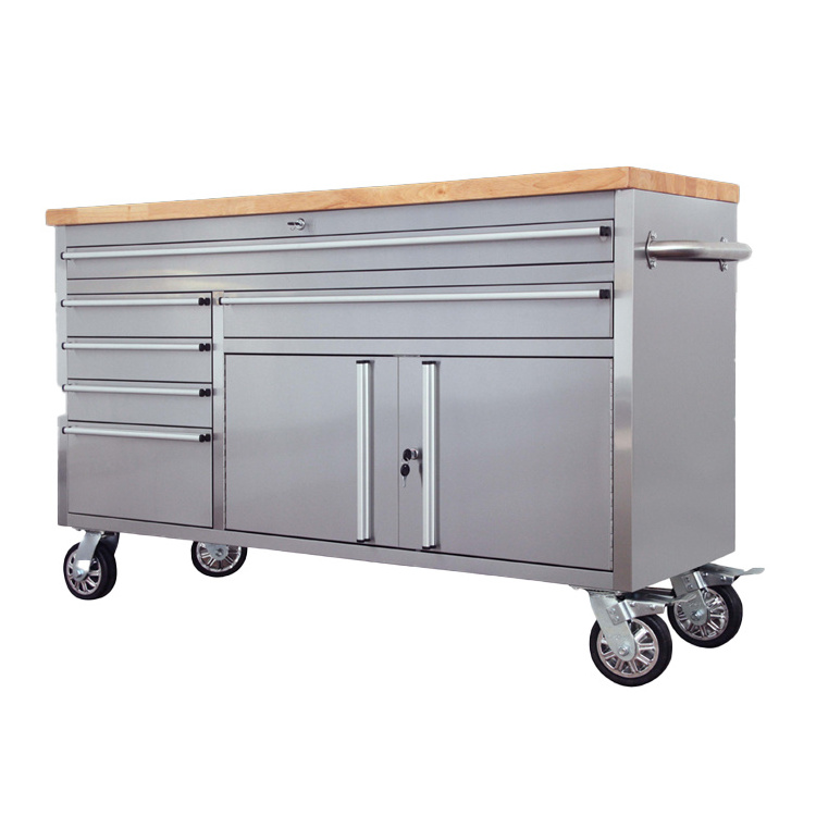 60inch  6 drawers stainless workshop drawer metal rolling tool cabinet tool box