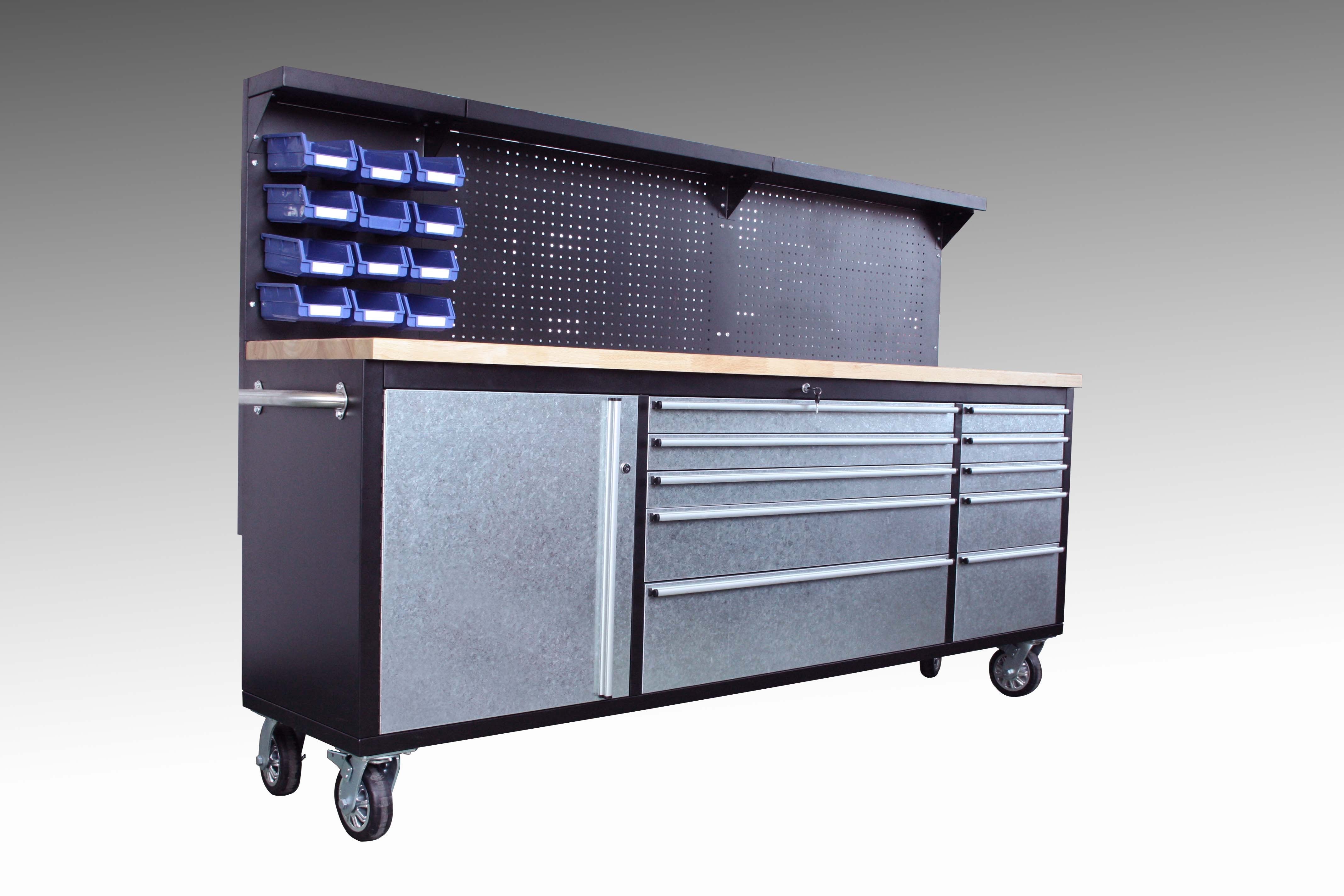 Hot Sale Workbench Garage Tool Storage 84 Inch Heavy Duty 10 Drawer Rolling Tool Cabinet