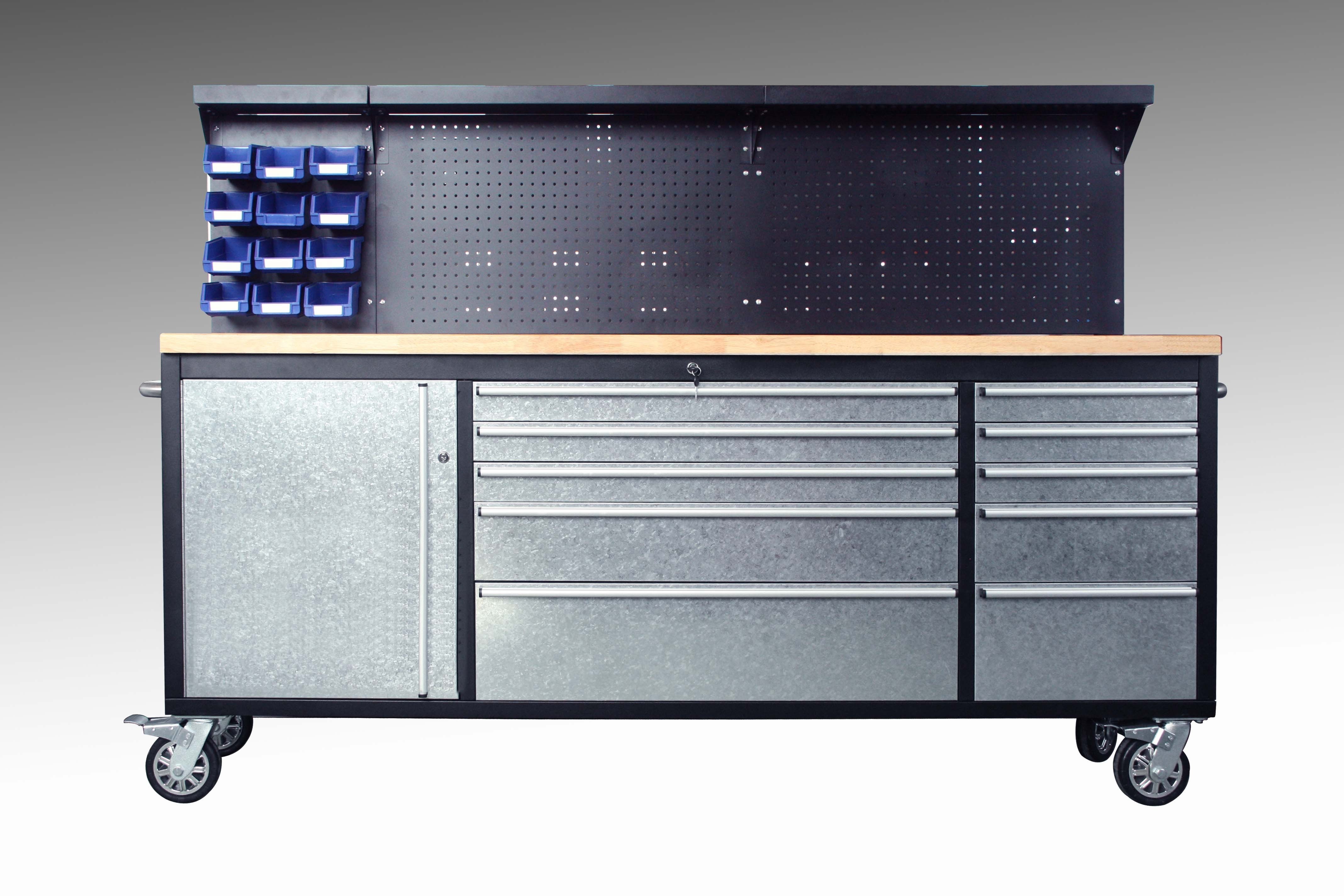 Hot Sale Workbench Garage Tool Storage 84 Inch Heavy Duty 10 Drawer Rolling Tool Cabinet