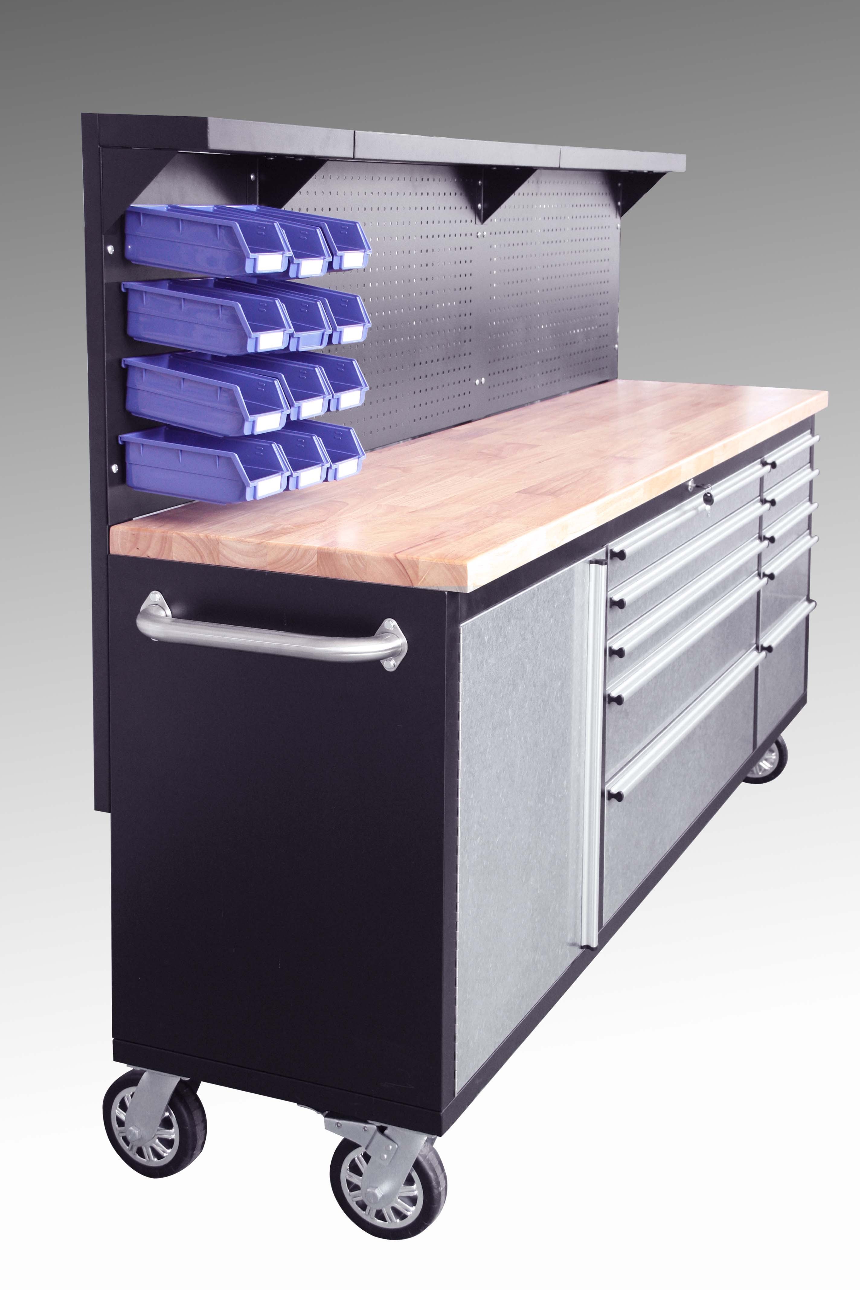 Hot Sale Workbench Garage Tool Storage 84 Inch Heavy Duty 10 Drawer Rolling Tool Cabinet