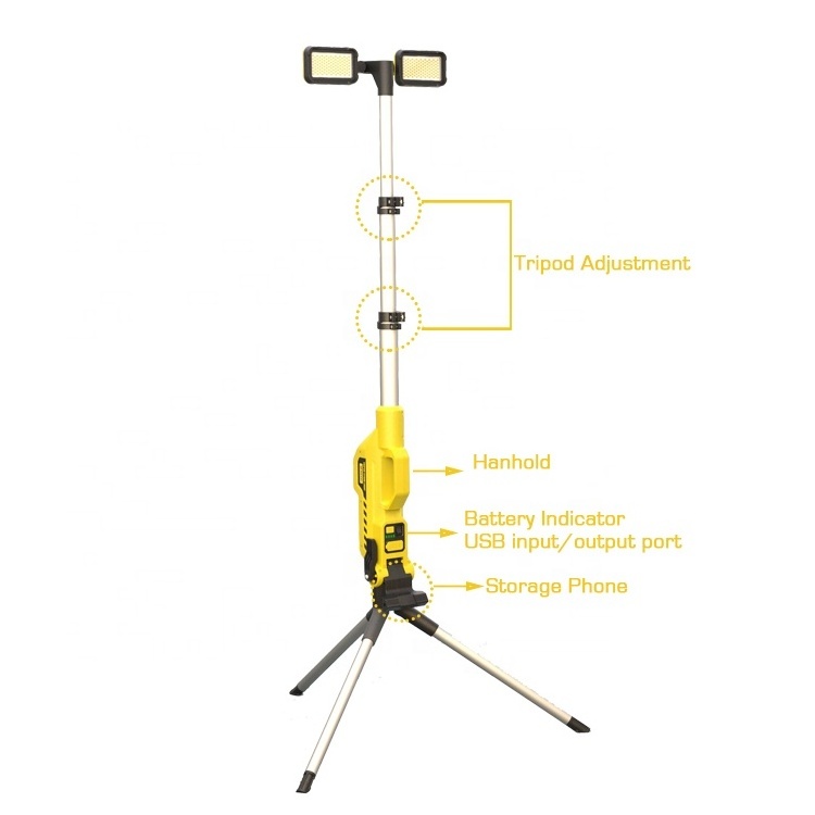 8000 Lumen LED Work Light with Foldable Tripod Stand