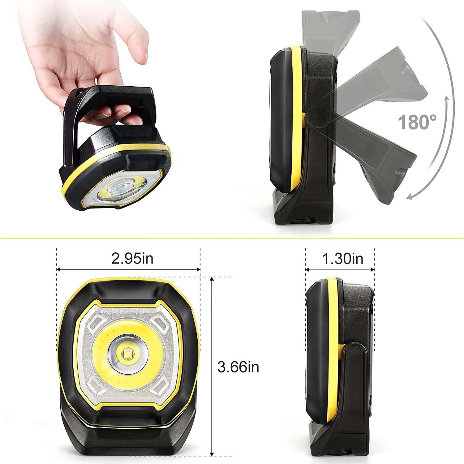 Mechanic Light Power Bank 180 degree Rotating LED Rechargeable Magnetic Work Light