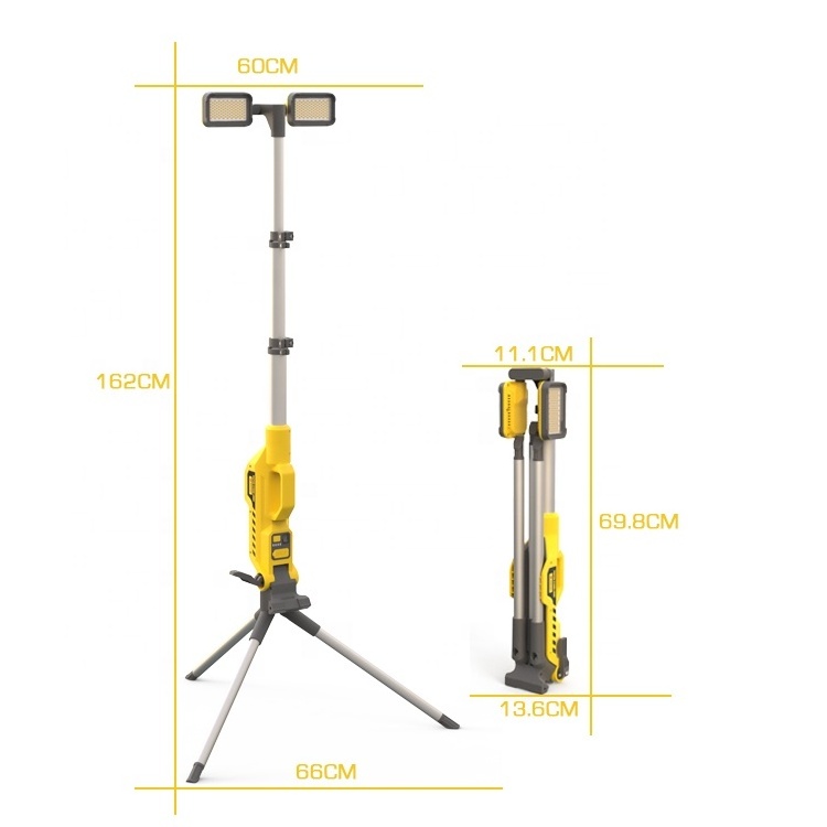 8000 Lumen LED Work Light with Foldable Tripod Stand