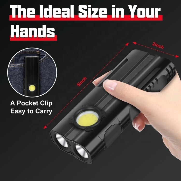 1600 Lumen USB Rechargeable LED Water & Impact Resistant Pocket Flashlight