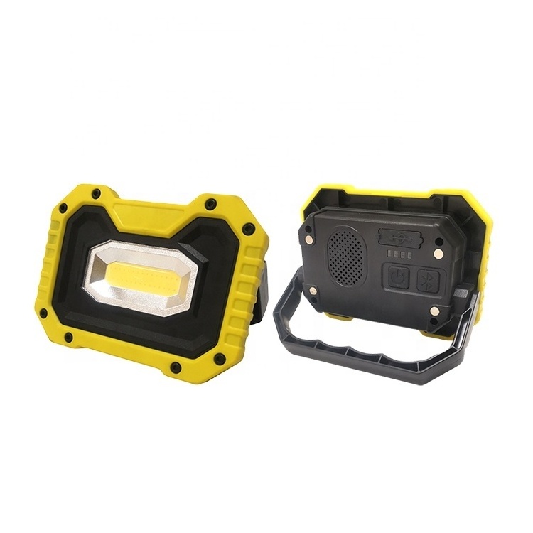 500 Lumen Rechargeable worklight with wireless Speaker,  outdoor Wireless COB work light