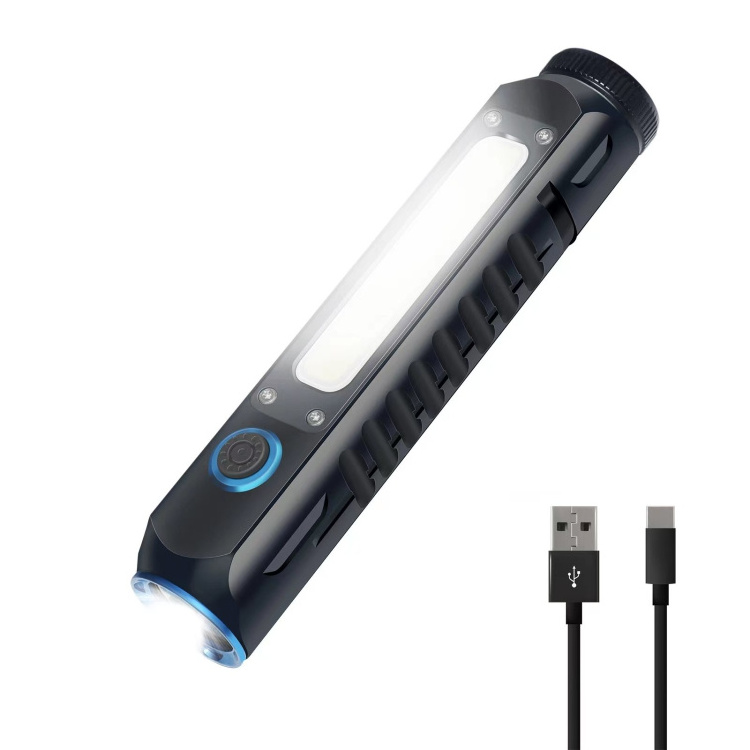 Rechargeable LED Mini Flashlight With Clamp