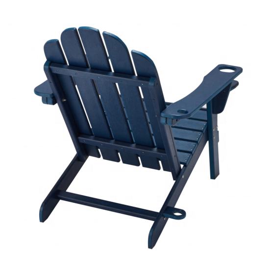 Wholesale Outdoor HDPE Furniture All-weather And Recycled Adirondack Chair With Cup-holder And Umbrella-hole