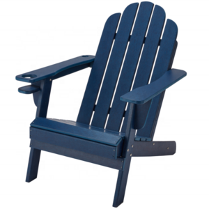 Wholesale Outdoor HDPE Furniture All-weather And Recycled Adirondack Chair With Cup-holder And Umbrella-hole