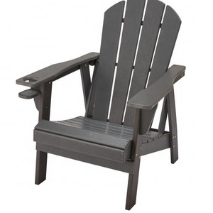 Modern Outdoor Furniture Waterproof and All-weather Garden Chairs HDPE Grey Adirondack Chair