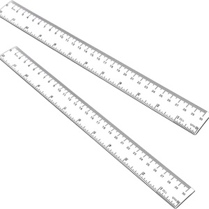 Custom Transparent Clear 30cm Plastic Straight Ruler Actual Size School Student Teaching Scale Ruler