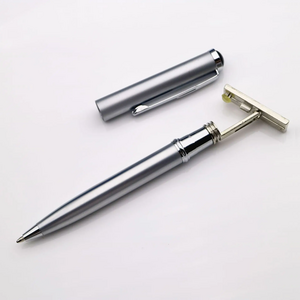 Unique Personalized Signature Pocket Pen Flash Stamp Business Gift Stamp Pen Metal Roller Ink Stamp Ball Pen